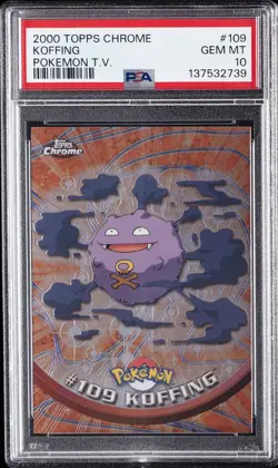 2000 TOPPS CHROME POKEMON T.V. #109 KOFFING PSA 10 - Image 1