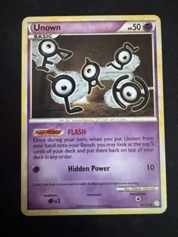 Unown 55/123 - Heartgold & Soulsilver - Uncommon - Pokemon TCG - LP - Image 3