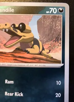 Sandile 064/094 Reverse Holo Common Phantasmal Flames Pokemon TCG - Image 3