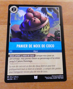 LORCANA TRADING CARD GAME DISNEY CHAPITRE 1 CARTE PANIER DE NOIX 166/204 FR MINT - Image 1