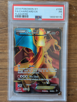 2014 Pokemon XY Flashfire PSA 1 Charizard #100 Holo Full Art FA - Image 1