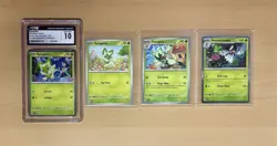 Pokemon Sprigatito, Floragato & Meowscarada Lot + CGC 10 Promo - Image 1