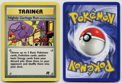 NIGHTLY GARBAGE RUN 77/82 UNCOMMON TEAM ROCKET POKEMON UNLIMITED MP - Image 3