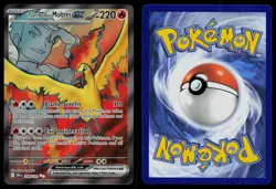 TEAM ROCKET'S MOLTRES EX 208/182 ULTRA RARE DESTINED RIVALS POKEMON MP - Image 3