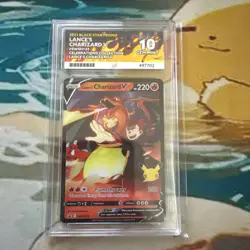 Lances Charizard SWSH133 Promo Card Black Star Celebrations Ace 10 - Image 1