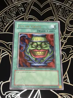Pot Of Greed LOB-119 1st Edition NA Print Rare Damaged Yugioh - Image 1