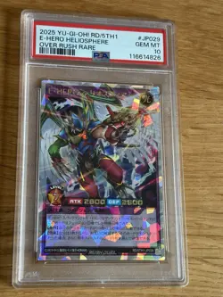 Elemental Hero Heliosphere Over rush Rare PSA 10 gem mint YUGIOH RUSH DUEL - Image 1