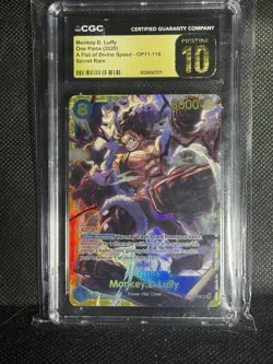 One Piece Monkey D. Luffy OP11-118 Secret Rare Holo CGC 10 (2025) - Image 2