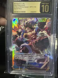 One Piece Monkey D. Luffy OP11-118 Secret Rare Holo CGC 10 (2025) - Image 3