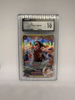 Monkey D. Luffy Anime 25th Collection Secret Rare Foil CGC 10 2025 EB02-061 - Image 1