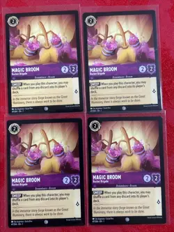 X4 Disney Lorcana - Magic Broom- Bucket Brigade 188/204 X4 - Image 1