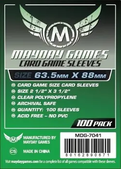 Mayday Games Card Sleeves - Card Game Size 2.5" x 3.5" (100ct) New Mayday Sleeve - Image 1