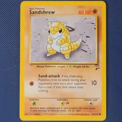 Sandshrew 91/130 - Base Set 2 - Common Vintage WOTC Pokemon Card - NM - Image 1