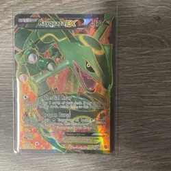 Pokemon TCG Rayquaza EX Full Art Ultra Rare Card Dragons Exalted 123/124 - Image 1