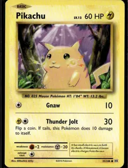 Pikachu Common XY - Evolutions 35/108 Lightning Normal Pokemon Card - Image 1