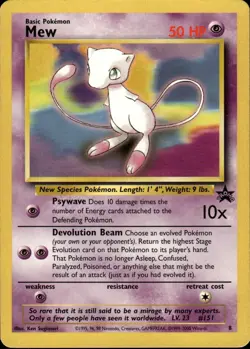 Mew 8 Promo WoTC Promo 08/53 Psychic Pokemon Card - Image 1