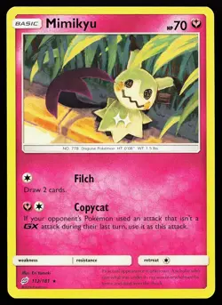 Mimikyu 112/181 Regular Rare Team Up Pokemon Card - Image 1