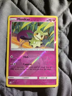 Pokemon Cards Mimikyu 112/181 Reverse Holo Team Up Sun & Moon NM Never Played - Image 1