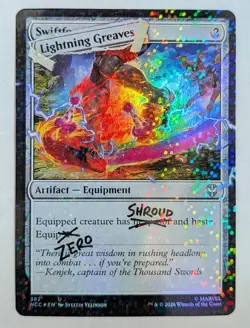Lightning Greaves Pool Party FOIL SLD Secret Lair x Deadpool MTG Magic NM - Image 1