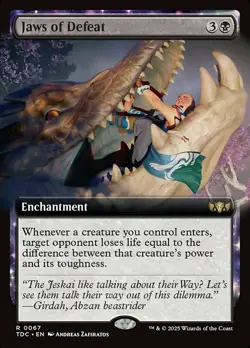1x Jaws of Defeat ~ Extended Art NM-Mint, English Commander: Tarkir: Dragonstorm - Image 1