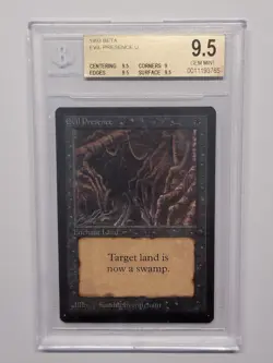 MTG - Beta Edition - Evil Presence - BGS 9.5B (9.5, 9.5, 9, 9.5) - Image 1