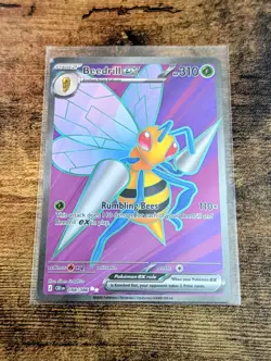 Beedrill ex 098/086 ME Chaos Rising Holo Full Art Ultra Rare Pokemon NM-MT - Image 1