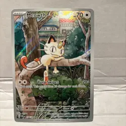 Pokemon Meowth 106/094 – Phantasmal Flames – English IR (Illustration Rare) - Image 1