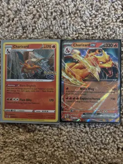 Charizard ex 006/165 SV 151 Holo + Charizard Pokemon Go Holo 010/078 🔥🔥🔥 - Image 1