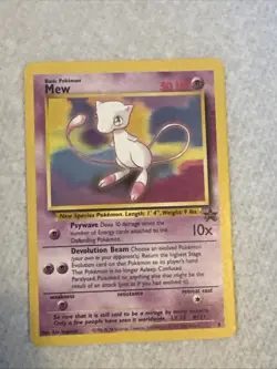 Pokemon TCG Mew Promo #8 Black Star LP Vintage - Image 1