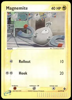 Pokemon Magnemite - Common Dragon 61/97 NM Reverse Holo - Image 1