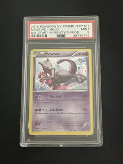 2015 Pokemon XY Mewtwo Black Star Promo #XY101 PSA 9 Mint - Image 1