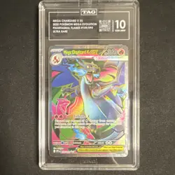 Pokemon Mega Charizard X Ex 109/094 Phantasmal Flames Holo Ultra Rare TAG 10 - Image 1