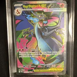 Pokemon Mega Charizard X Ex 109/094 Phantasmal Flames Holo Ultra Rare TAG 10 - Image 3