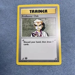 Pokemon TCG Professor Oak 88/102 Base Set Shadowless 1st Edition WOTC 1999 NM - Image 1