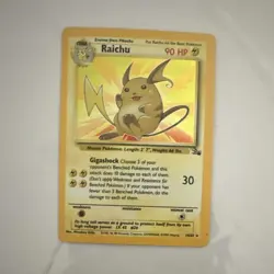 Pokemon TCG Raichu 14/62 Fossil Holo Rare Stage 1 90 HP EN Arita - Image 1