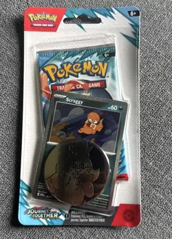 1x Pokemon TCG Journey Together Scraggy Checklane Blister Sealed - Image 1
