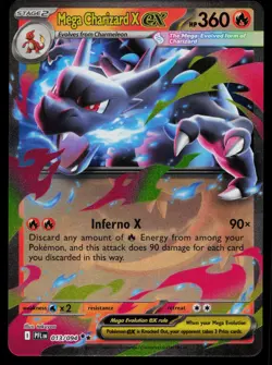 MEGA CHARIZARD X EX 013/094 DOUBLE RARE PHANTASMAL FLAMES POKEMON MP - Image 1