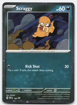 Scraggy Promo Scarlet & Violet Promo 186 NM/M Pokemon Holo - Image 1