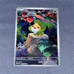 Pokemon Sewaddle Sv: White Flare 087/086 Illustration Rare Holo Full Art 50 HP - Image 1