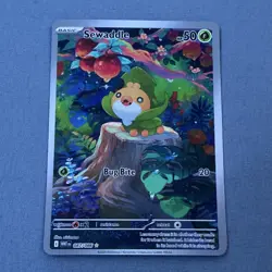 Pokemon Sewaddle Sv: White Flare 087/086 Illustration Rare Holo Full Art 50 HP - Image 2