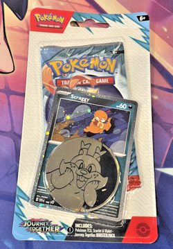 Pokemon Journey Together Booster +SCRAGGY PROMO Checklane Blister SEALED NEW - Image 1