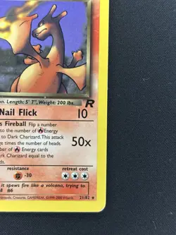 Pokemon TCG Dark Charizard 21/82 Team Rocket 1st Ed Holo Rare 1999 80 HP - Image 5