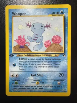 Pokemon Wooper 71/75 1st Edition Neo Discovery WOTC Vintage (NM-) - Image 1