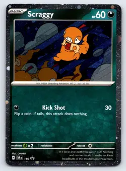 Scraggy 186 Holo Promo Scarlet & Violet Promo Pokemon Near Mint - Image 1
