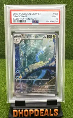 2023 Pokemon PSA 9 Dragonair Mew En Illustration Rare - Image 1