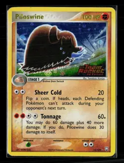 Pokemon 2004 EX Team Rocket Returns Piloswine #13/109 - Image 1