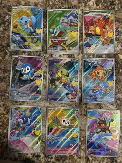 Pokemon TCG First Partner Illustration Collection Series 1 Promo Set of 9 - Image 1
