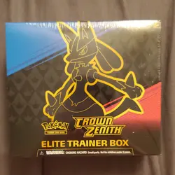 Pokemon TCG Crown Zenith Elite Trainer Box Sealed Lucario - Image 1