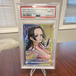 Bandai One Piece Boa Hancock OP14-041 Foil Alternate Art PSA 10 - Image 1
