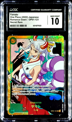 One Piece YAMATO Romance Dawn OP01-121 Secret Rare CGC Gem Mint 10 Japanese - Image 1